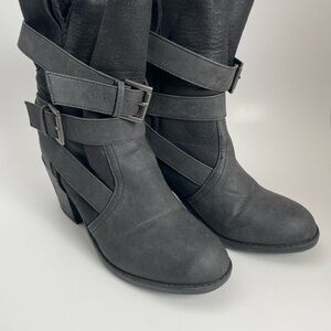 Report Brand Women's Gray Moto Boots Size 8.5